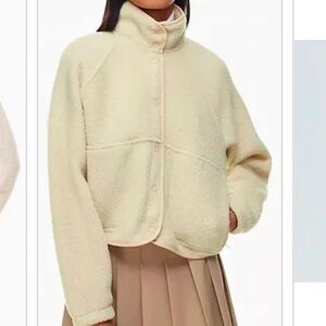Aritzia Sunday Best Fleece Snap Button Front Jacket